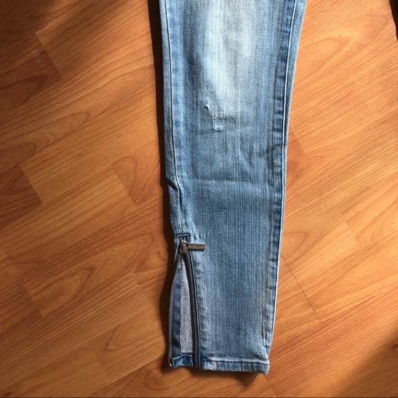 Micheal kors zipper distressed skinny jeans - Picture 7 of 12